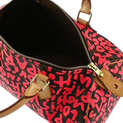 Louis Vuitton 2008 Pink Monogram Graffiti Speedy 30 Handbag M93704