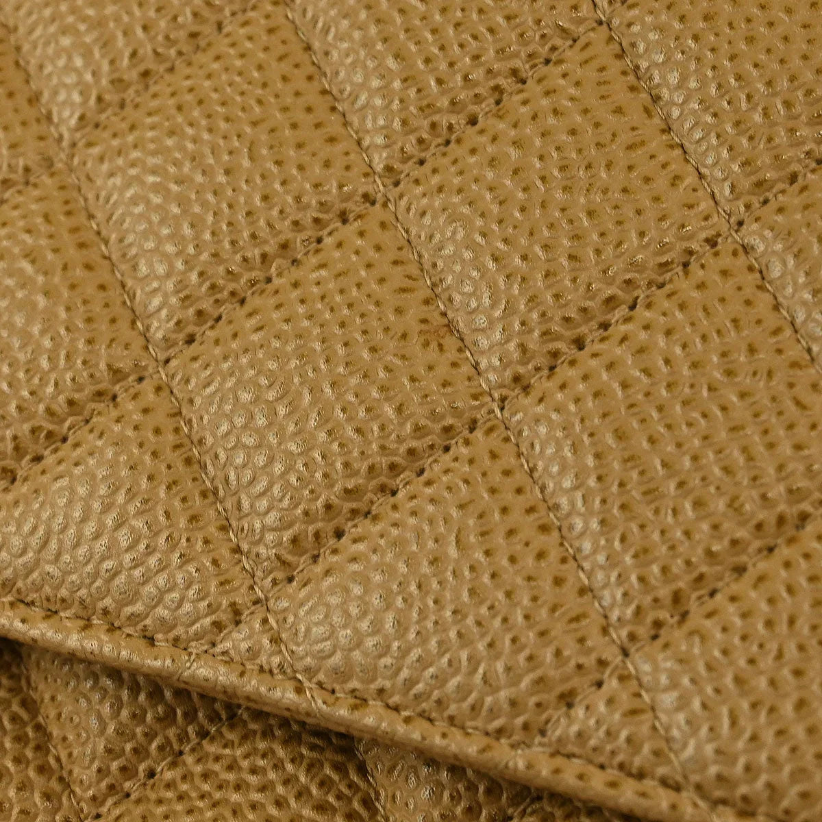 Chanel 2002-2003 Beige Caviar Medium Classic Double Flap Shoulder Bag
