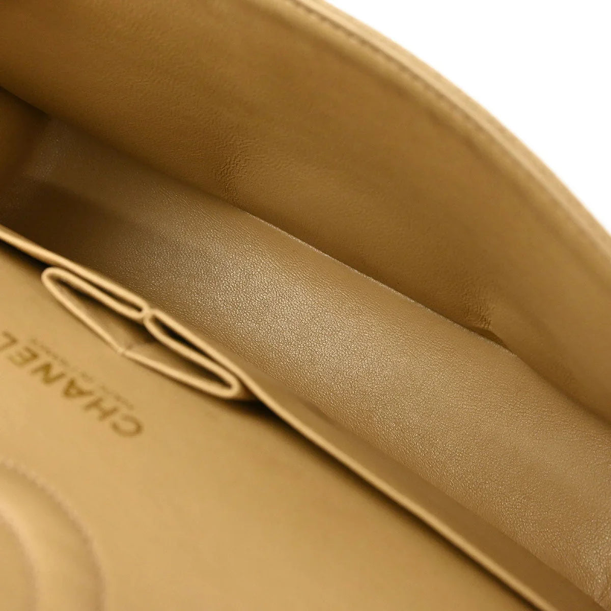 Chanel 2002-2003 Beige Caviar Medium Classic Double Flap Shoulder Bag