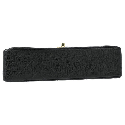 Chanel 2002-2003 Black Caviar Medium Classic Double Flap Shoulder Bag