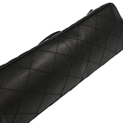 Chanel 2009-2010 Black Calfskin 2.55 Classic Double Flap Shoulder Bag