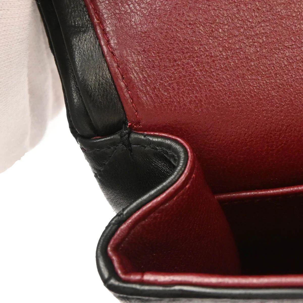 Chanel 1996-1997 Black Lambskin Small Classic Double Flap Shoulder Bag