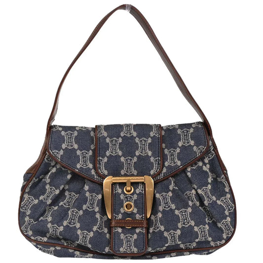 Celine Blue Denim Macadam Handbag