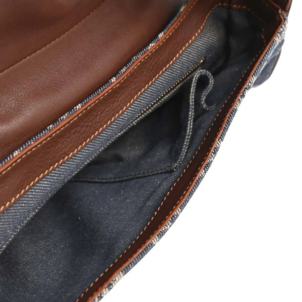Celine Blue Denim Macadam Handbag