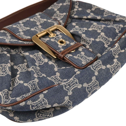 Celine Blue Denim Macadam Handbag