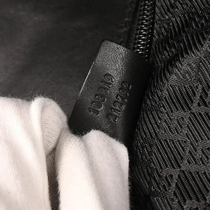 Gucci Black Canvas 2way Duffle Shoulder Handbag