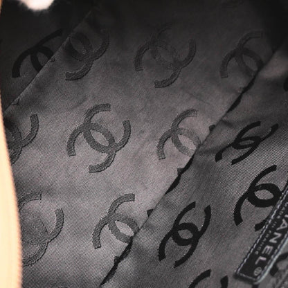 Chanel 2005-2006 Beige Black Calfskin Cambon Ligne Bowling Bag