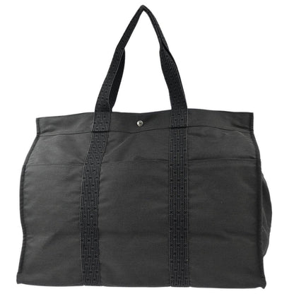 Hermes Gray Canvas Herline Tote TGM Handbag