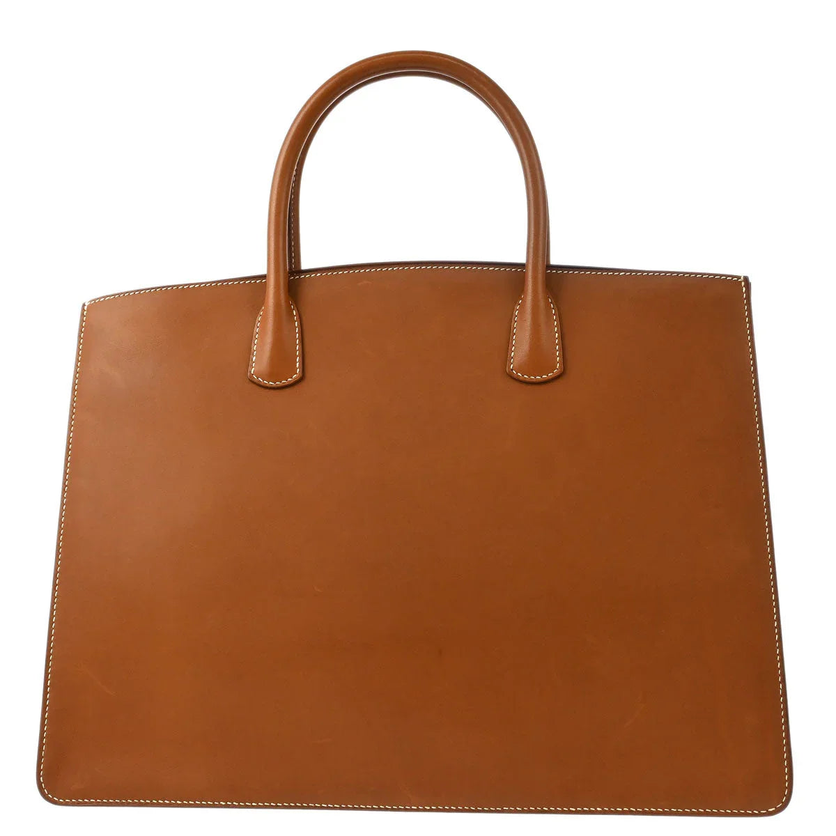 Hermes 1999 Natural Vache White Bus GM Tote Bag
