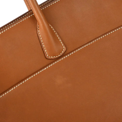 Hermes 1999 Natural Vache White Bus GM Tote Bag