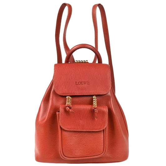 Loewe Vermilion Red Leather Velazquez Backpack