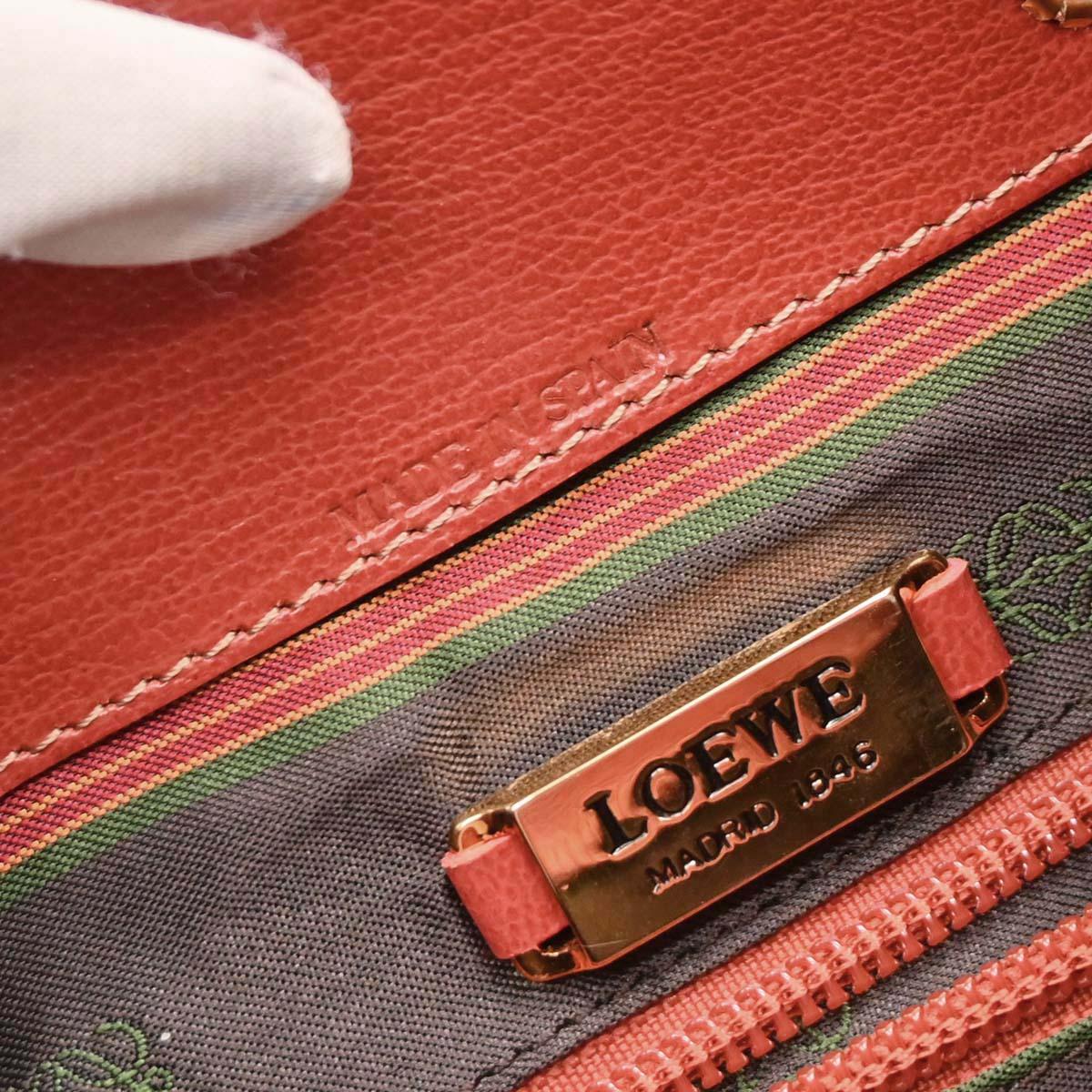 Loewe Vermilion Red Leather Velazquez Backpack
