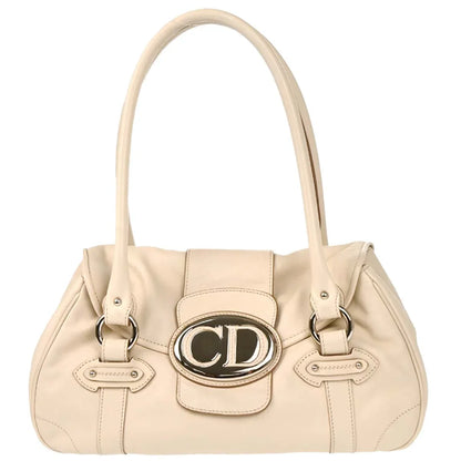 Christian Dior 2006 Ivory Leather Handbag