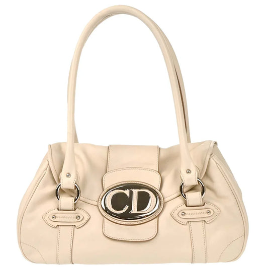 Christian Dior 2006 Ivory Leather Handbag