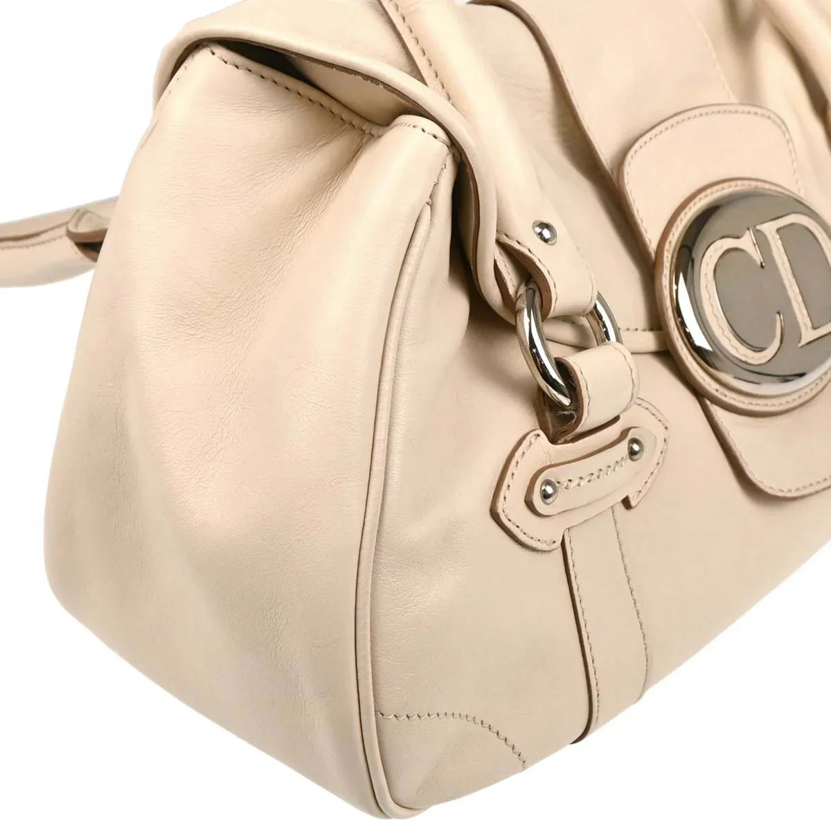 Christian Dior 2006 Ivory Leather Handbag