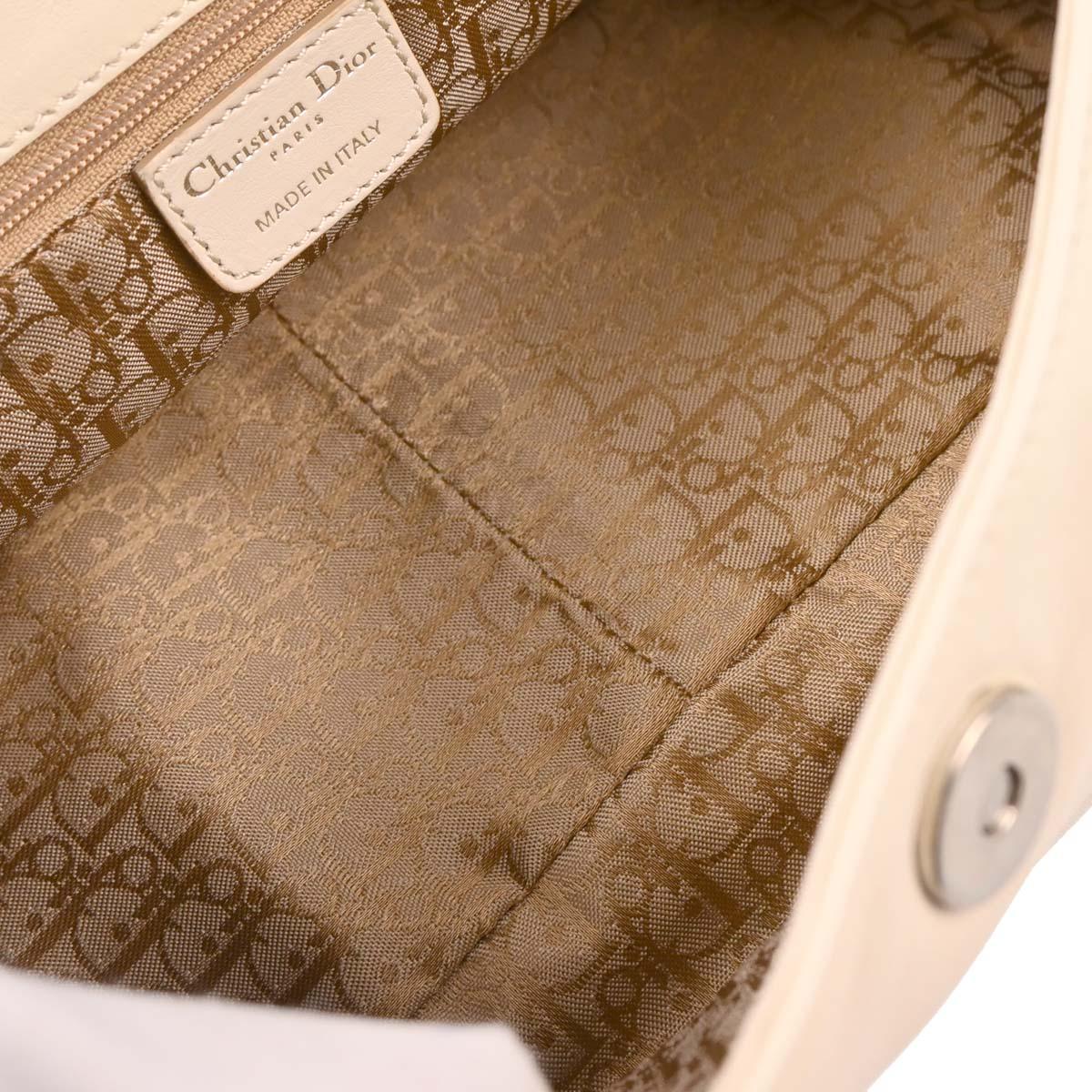 Christian Dior 2006 Ivory Leather Handbag