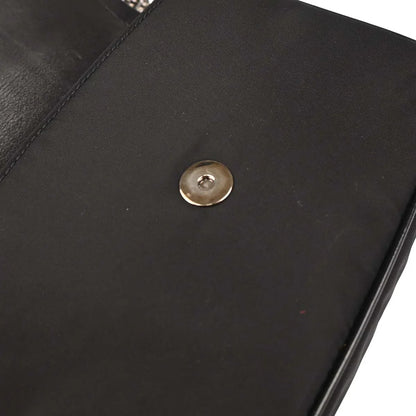 Prada Black Nylon Leather Rhinestone Handbag