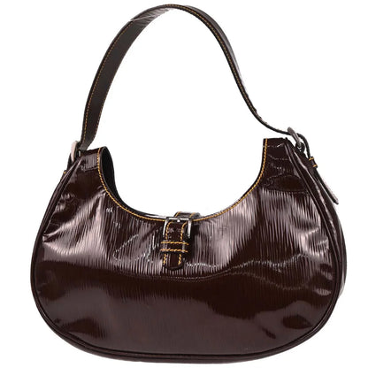 Prada Brown Patent Leather Handbag