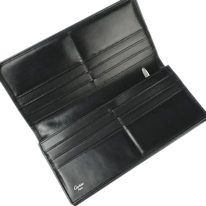 Cartier Bifold Pasha Wallet Black Leather