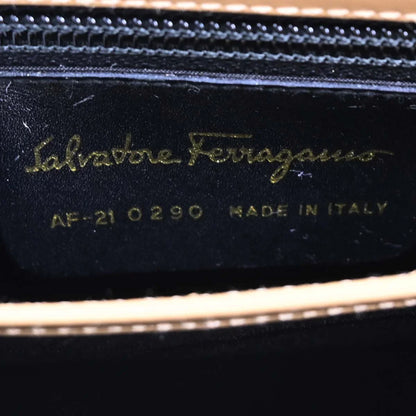 Salvatore Ferragamo Beige Leather Gancini 2way Shoulder Handbag