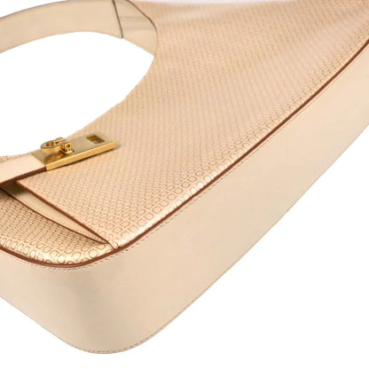 Salvatore Ferragamo Beige Leather Handbag