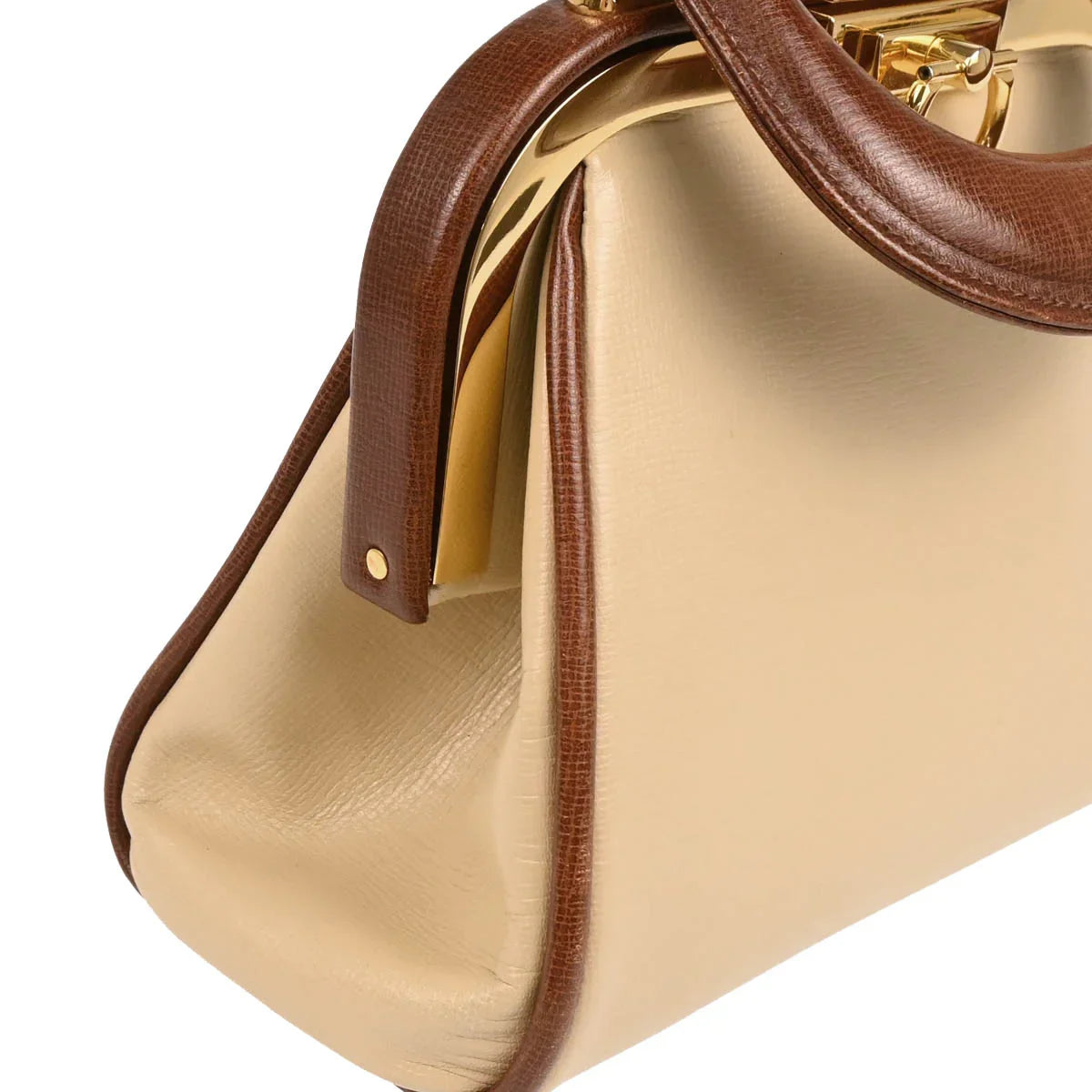 Christian Dior Beige Leather 2way Shoulder Handbag