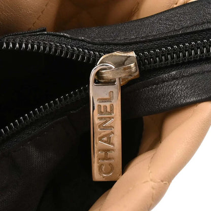 Chanel 2003-2004 Beige Calfskin Cambon Ligne Tote Handbag