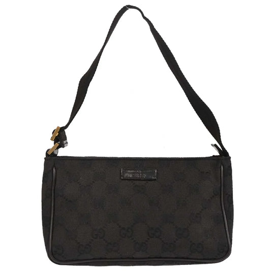 Gucci Black Canvas GG Handbag
