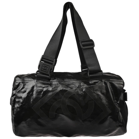 Chanel 2006-2008 Black PVC Sport Line Shoulder Bag
