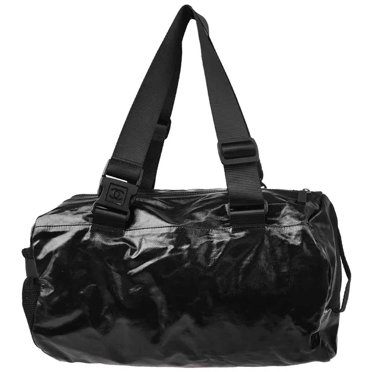 Chanel 2006-2008 Black PVC Sport Line Shoulder Bag