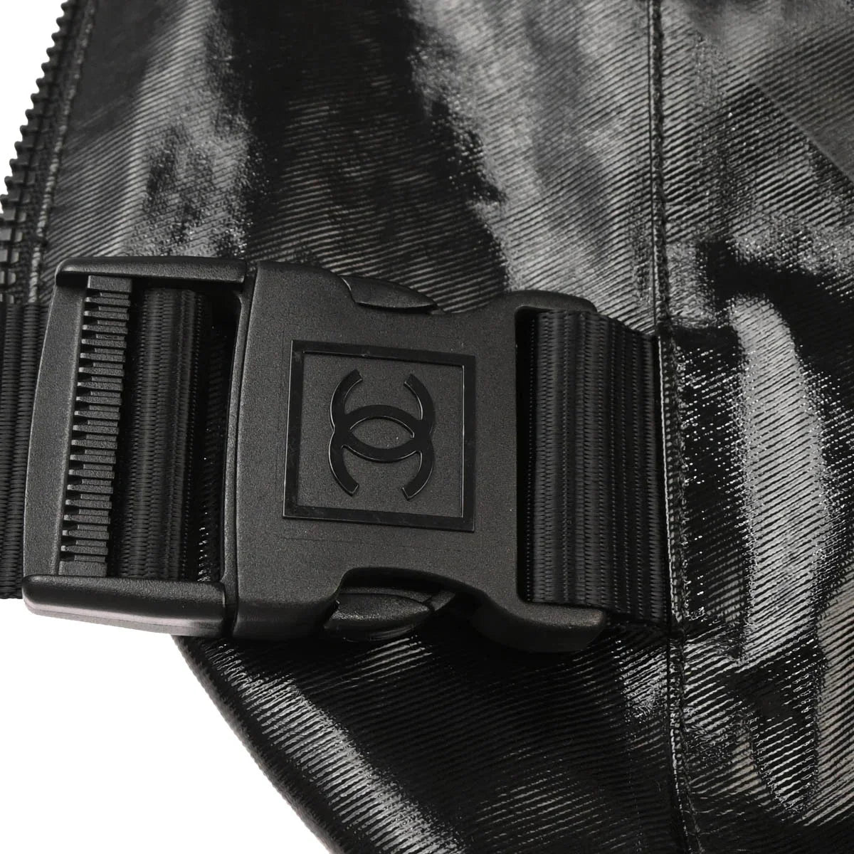Chanel 2006-2008 Black PVC Sport Line Shoulder Bag