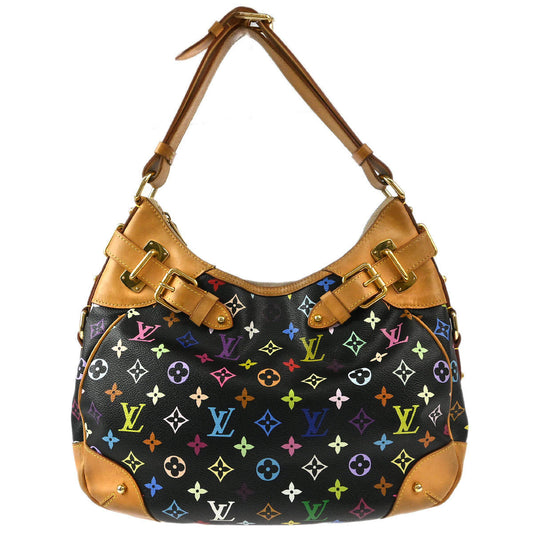 Louis Vuitton Black Monogram Multicolor Greta Shoulder Bag M40196