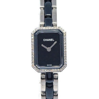 Chanel Premiere H2163 Quartz Watch Ceramic SS Diamond
