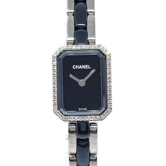 Chanel Premiere H2163 Quartz Watch Ceramic SS Diamond