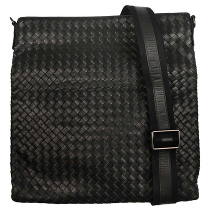 Bottega Veneta Black Intrecciato Crossbody Shoulder Bag