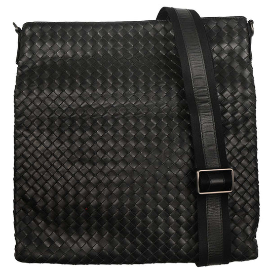 Bottega Veneta Black Intrecciato Crossbody Shoulder Bag