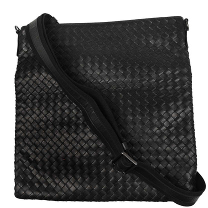 Bottega Veneta Black Intrecciato Crossbody Shoulder Bag