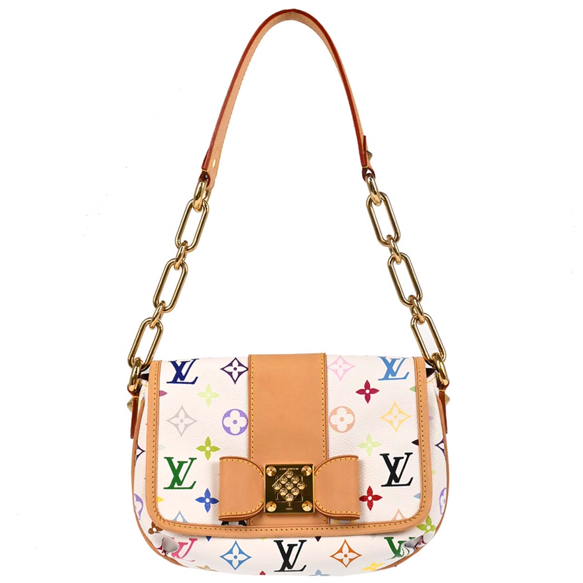 Louis Vuitton 2010 White Monogram Multicolor Patty Chain Handbag M40305