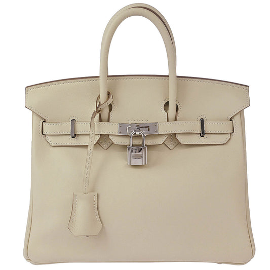 Hermes 2016 Swift Craie Birkin 25 Handbag