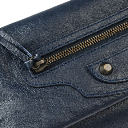 Balenciaga Navy Classic Envelope 2way Shoulder Clutch