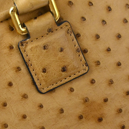 Loewe * 2013 Beige Ostrich Amazona 28 Handbag
