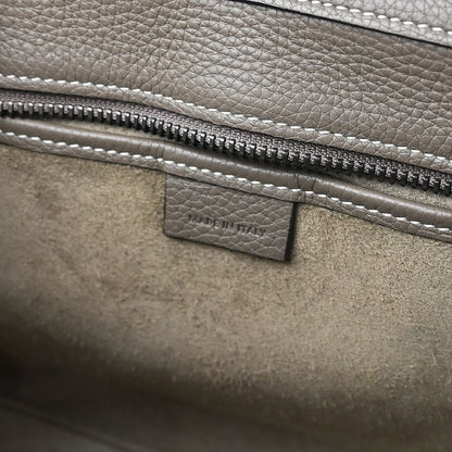 Celine Gray Leather Nano Luggage Tote Bag
