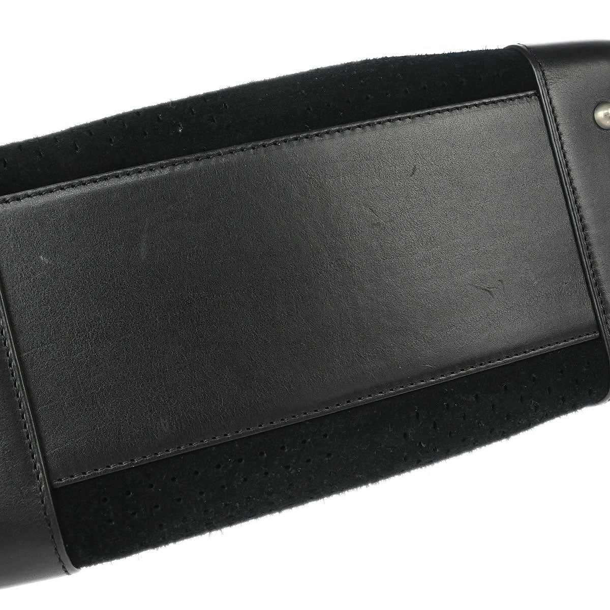 Loewe 2014 Black Perforated Suede Amazona 28 Handbag