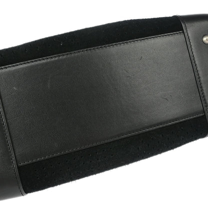 Loewe 2014 Black Perforated Suede Amazona 28 Handbag