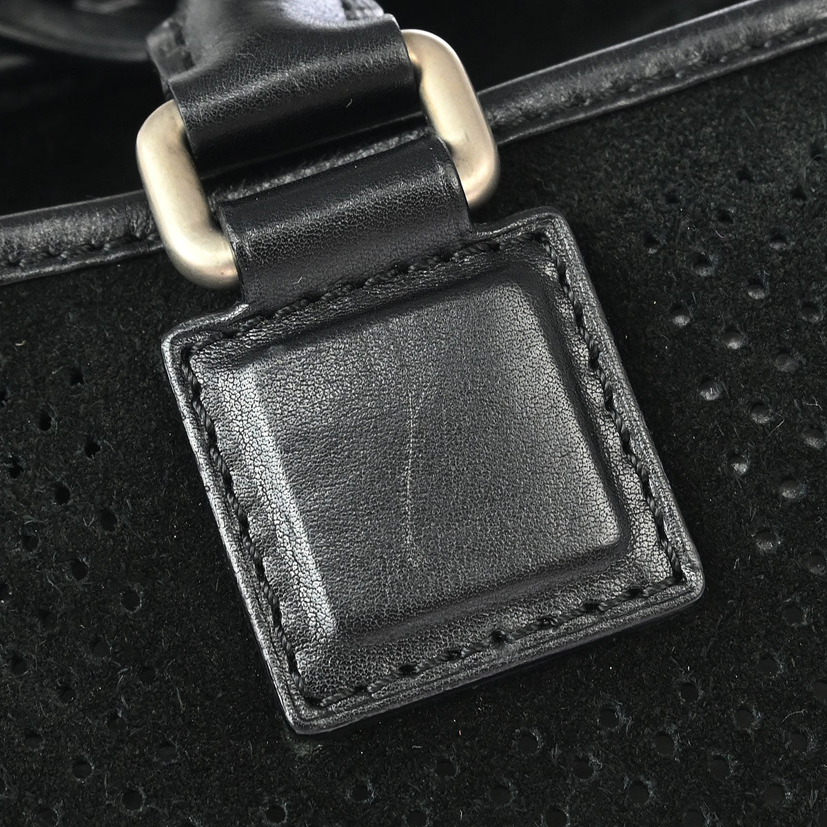 Loewe 2014 Black Perforated Suede Amazona 28 Handbag