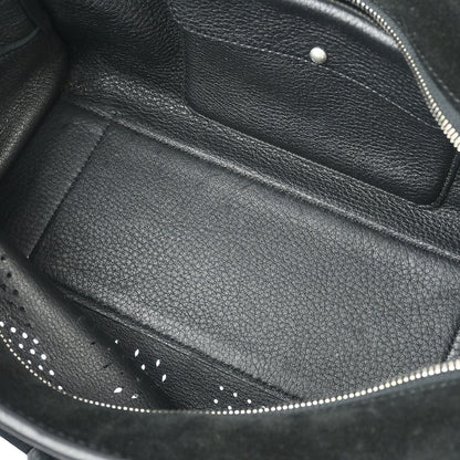 Loewe 2014 Black Perforated Suede Amazona 28 Handbag