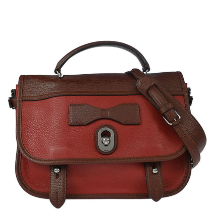 Loewe 2013 Red Brown Cartero 28 2way Shoulder Handbag