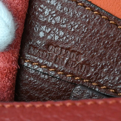 Loewe 2013 Red Brown Cartero 28 2way Shoulder Handbag