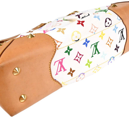 Louis Vuitton 2010 White Multicolor Judy MM 2way Shoulder Handbag M40255