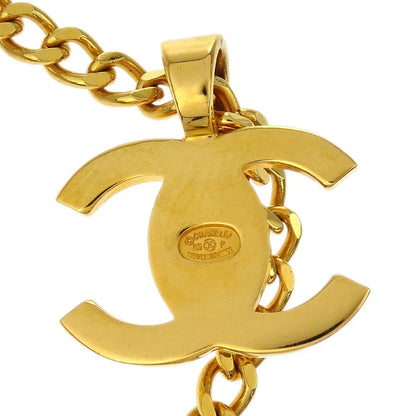 Chanel Chain Necklace Pendant Turnlock Gold 96P